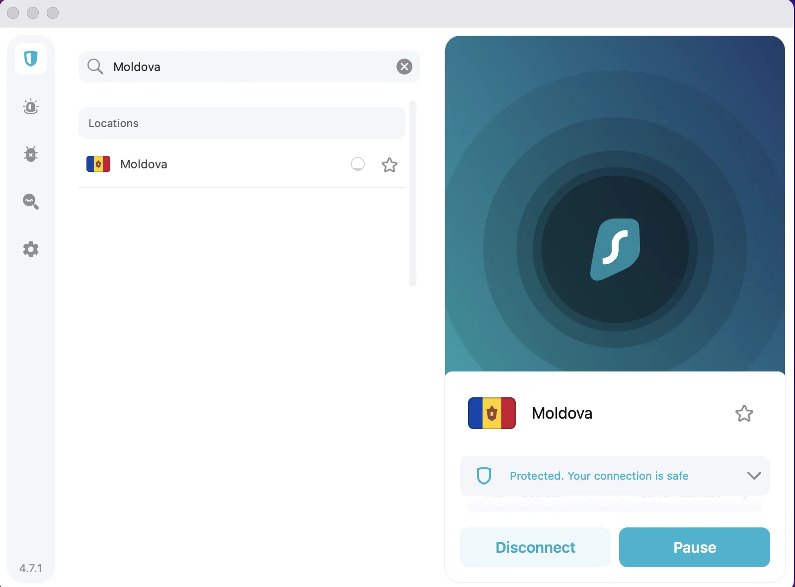 Surfshark сервер в Кишинёве подключён — молдавский IP в 2026 году